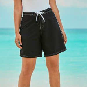 SWIMSUITS FOR ALL_Contrast-Trim Long Boardshorts-18W NEW